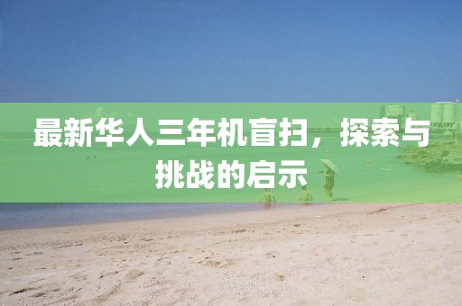 最新華人三年機(jī)盲掃，探索與挑戰(zhàn)的啟示