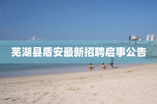 蕪湖縣盾安最新招聘啟事公告