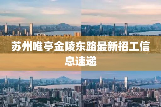 蘇州唯亭金陵東路最新招工信息速遞