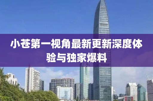 小蒼第一視角最新更新深度體驗(yàn)與獨(dú)家爆料