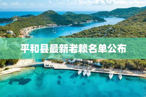 平和縣最新老賴名單公布