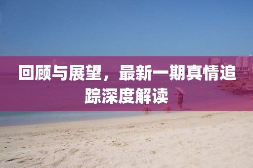 回顧與展望，最新一期真情追蹤深度解讀