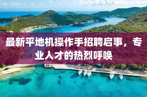 最新平地機(jī)操作手招聘啟事，專業(yè)人才的熱烈呼喚