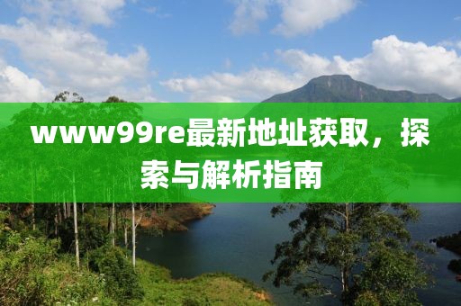www99re最新地址獲取，探索與解析指南