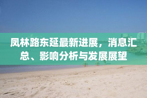 鳳林路東延最新進展，消息匯總、影響分析與發(fā)展展望