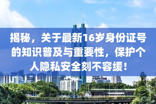 揭秘，關(guān)于最新16歲身份證號的知識普及與重要性，保護(hù)個人隱私安全刻不容緩！
