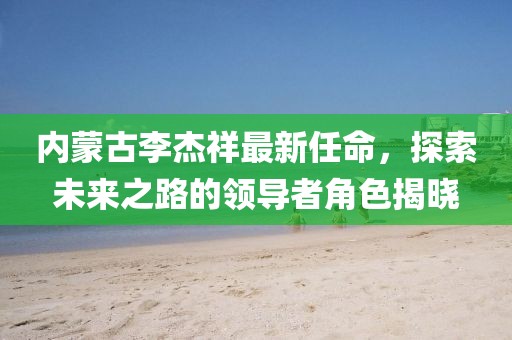 內(nèi)蒙古李杰祥最新任命，探索未來之路的領導者角色揭曉