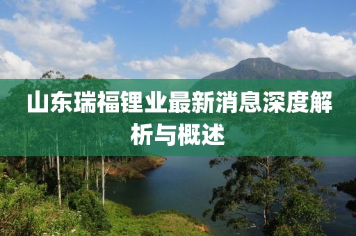 山東瑞福鋰業(yè)最新消息深度解析與概述