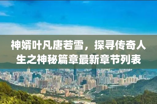 神婿葉凡唐若雪，探尋傳奇人生之神秘篇章最新章節(jié)列表