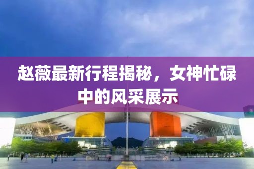 趙薇最新行程揭秘，女神忙碌中的風采展示