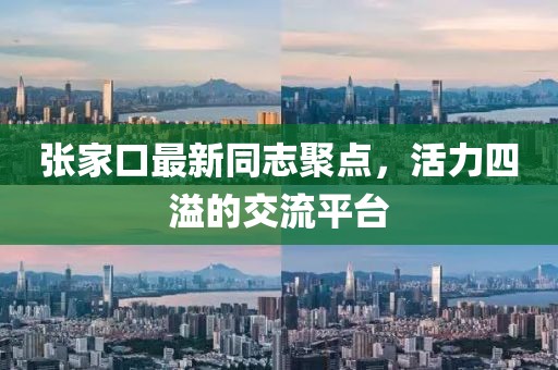 張家口最新同志聚點，活力四溢的交流平臺