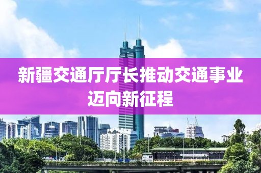 新疆交通廳廳長推動交通事業(yè)邁向新征程