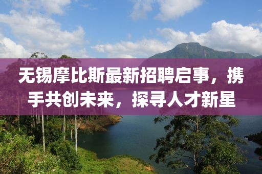 無錫摩比斯最新招聘啟事，攜手共創(chuàng)未來，探尋人才新星